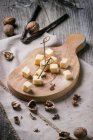 Small cubes of cheese — Stock Photo
