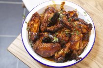 Glazed grilled chicken wings — Stock Photo