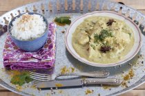 Curry de pescado con leche - foto de stock