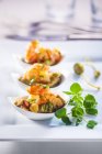 Crevettes à la sauce guacamole — Photo de stock