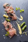 Atún sashimi con wasabi - foto de stock