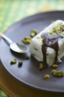 Ice cream cake with pistachios — Stock Photo