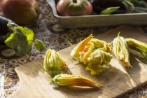 Fresh Courgette flowers — Stock Photo