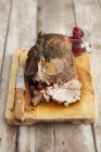 Roasted pork loin with cranberries — Stock Photo