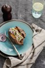 Солодкий картопля з тунця, заповнення — стокове фото