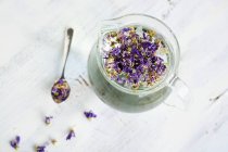 Mallow tea in teapot — Stock Photo
