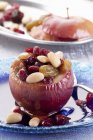 Baked apples with raisins — Stock Photo