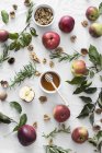Ingredients for apple cake — Stock Photo
