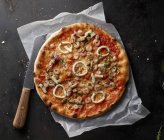 Frutti de mare Pizza mit Garnelen — Stockfoto