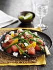 Watermelon salad with fruits — Stock Photo