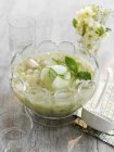 Cold cucumber soup with mint — Stock Photo