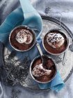 Chocolate mousse for Christmas — Stock Photo