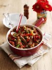 Spicy beef with pepper — Stock Photo