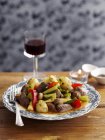 Lamb ragout with vegetables — Stock Photo