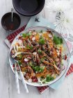 Beef salad with carrots — Stock Photo