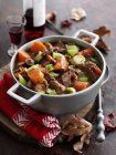Beef stew with wine — Stock Photo