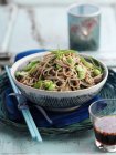 Soba noodle salad — Stock Photo