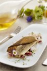 Poached trout fillet — Stock Photo