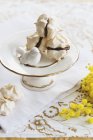 Meringues filled with chocolate cream — Stock Photo