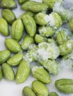 Olives preserving in salt — Stock Photo