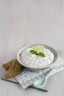 Tzatziki and grilled bread — Stock Photo