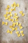 Turmeric farfalle pasta — Stock Photo