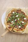 Pizza rustica con salsiccia — Foto stock