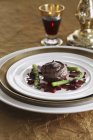 Beef roulade with beetroot — Stock Photo