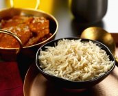 Basmati rice and beef curry — Stock Photo