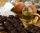 Ingredientes para chocolate de hortelã escura — Fotografia de Stock