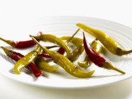 Pickled chili peppers — Stock Photo