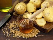 Ingredients for potato crisps — Stock Photo