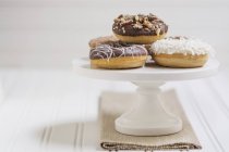 Coconut-glazed doughnuts — Stock Photo