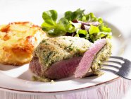 Lamb fillet with herb — Stock Photo