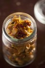 Jar of homemade caramel — Stock Photo