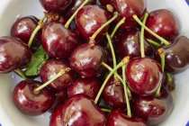 Freshly washed red cherries — Stock Photo