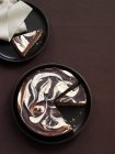 Gâteau au fromage en marbre au chocolat — Photo de stock