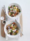 Salade de haricots avec mozzarella — Photo de stock
