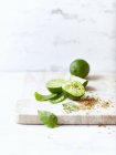 Fresh squeezed Limes — Stock Photo