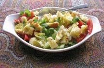 Salade de pain aux poivrons — Photo de stock