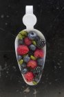 Blackberries with raspberries and pistachios — Stock Photo