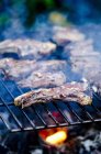 Lamb chops on barbecue — Stock Photo