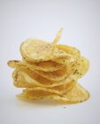 Stack of potato crisps — Stock Photo