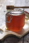 Miel dégoulinant de cuillère — Photo de stock