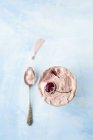 Homemade cherry ice cream — Stock Photo