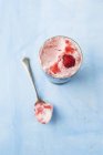 Crème glacée maison aux fraises — Photo de stock