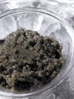 Béluga caviar dans un bol en verre — Photo de stock