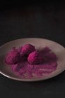 Beetroot and chocolate truffles — Stock Photo