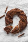 Cinnamon bread wreath — Stock Photo
