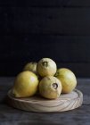 Guavas on wooden board — Stock Photo